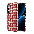 Scarlet Stitch | Red Houndstooth Case