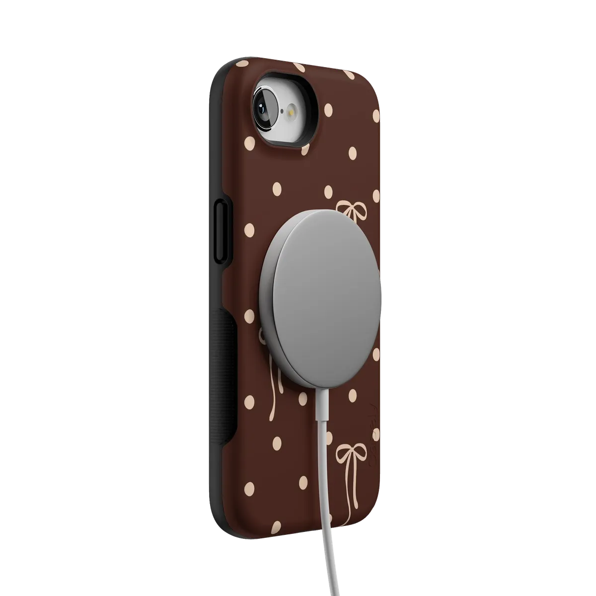 Teddy Bows | Brown Polka Dot Case