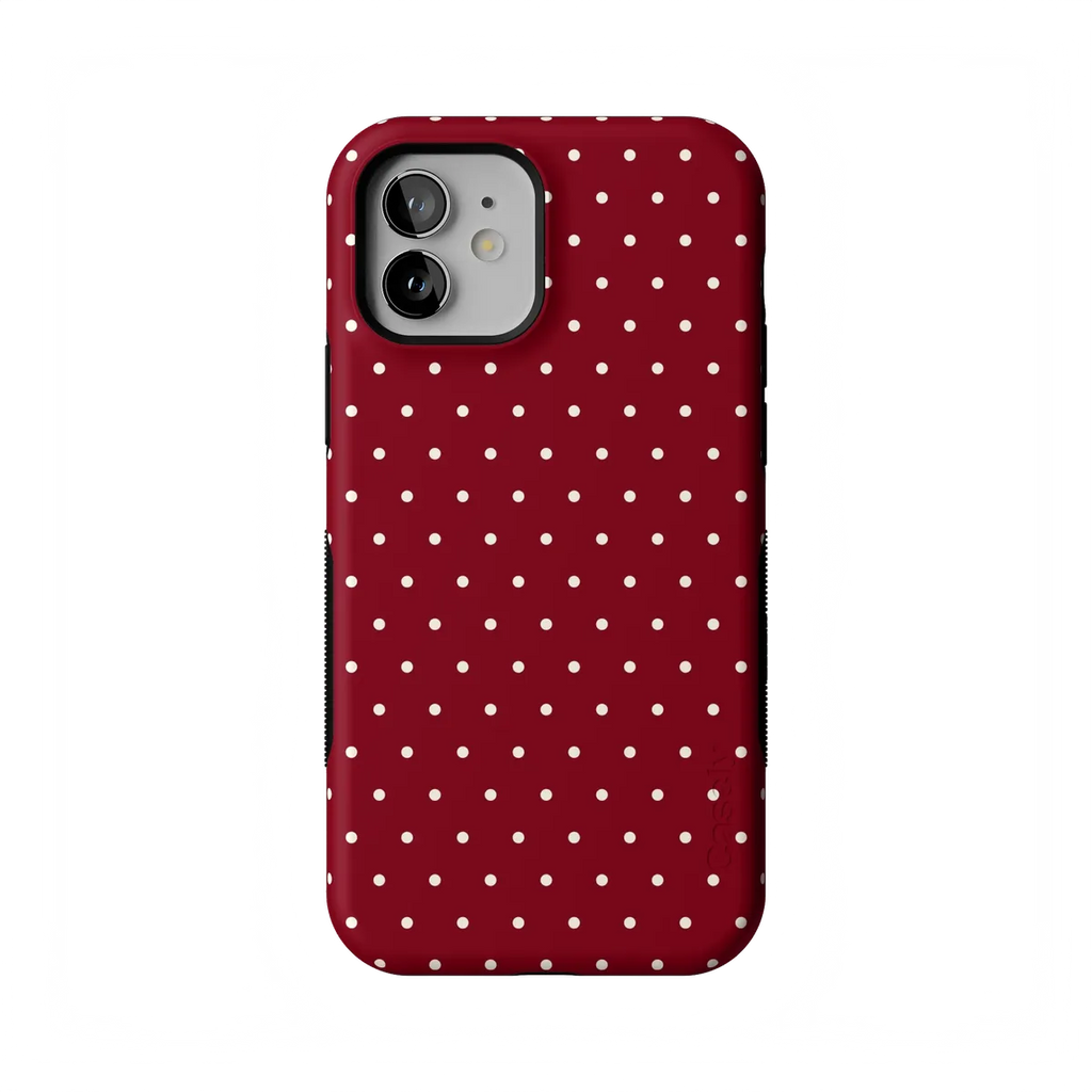 On the Dot | Maroon Polka Dot Case