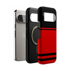 Storm Warning | Black & Red Stripes Case