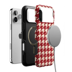 Scarlet Stitch | Red Houndstooth Case