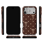 Teddy Bows | Brown Polka Dot Case