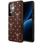 Teddy Bows | Brown Polka Dot Case