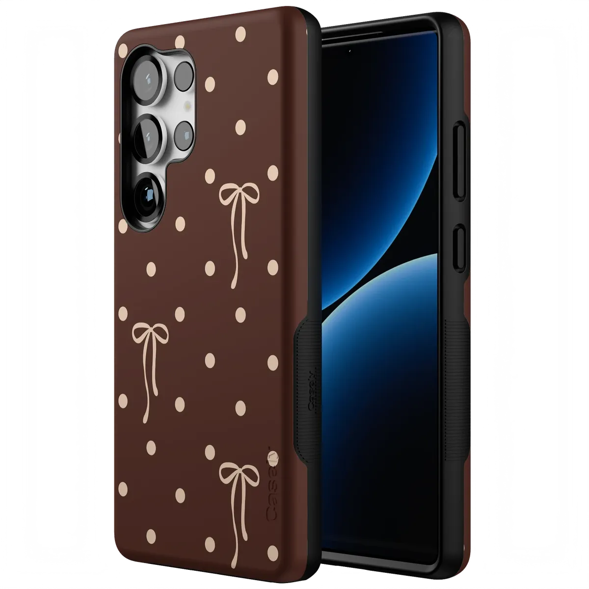 Teddy Bows | Brown Polka Dot Case