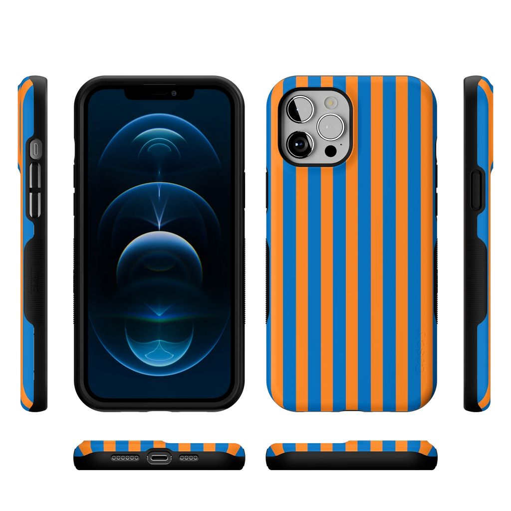 Go New York | Blue & Orange Stripes Case