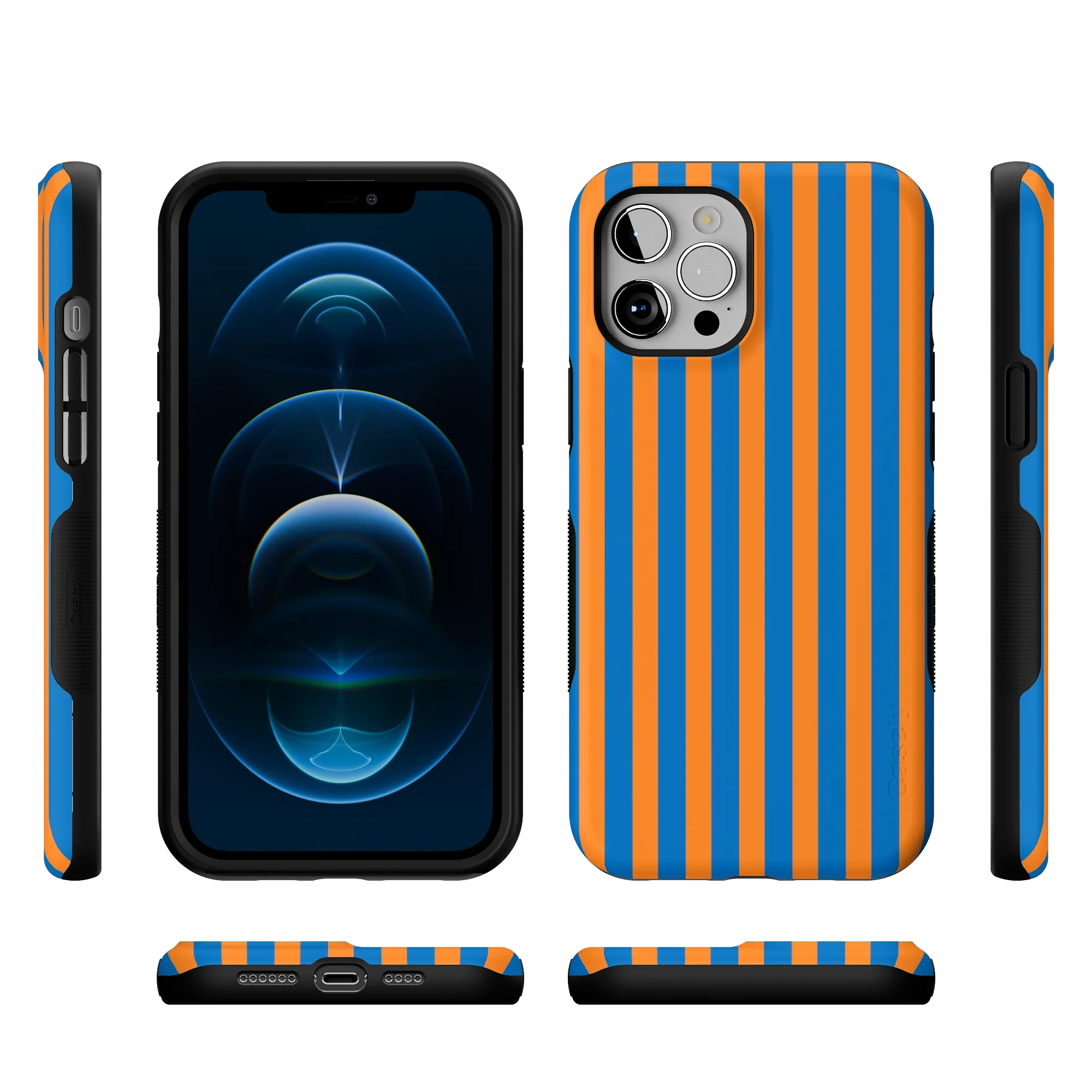 Go New York | Blue & Orange Stripes Case