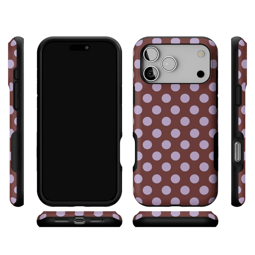 Spotted in SoHo | Burgundy Polka Dot Case