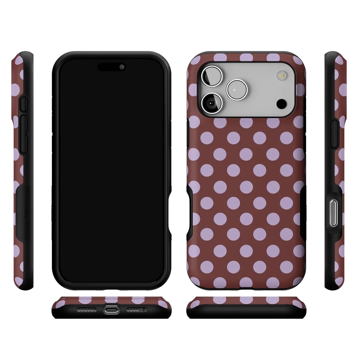 Spotted in SoHo | Burgundy Polka Dot Case