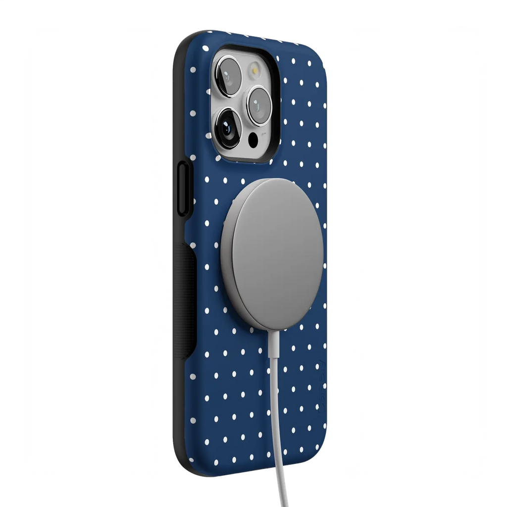On the Dot | Navy Polka Dot Case