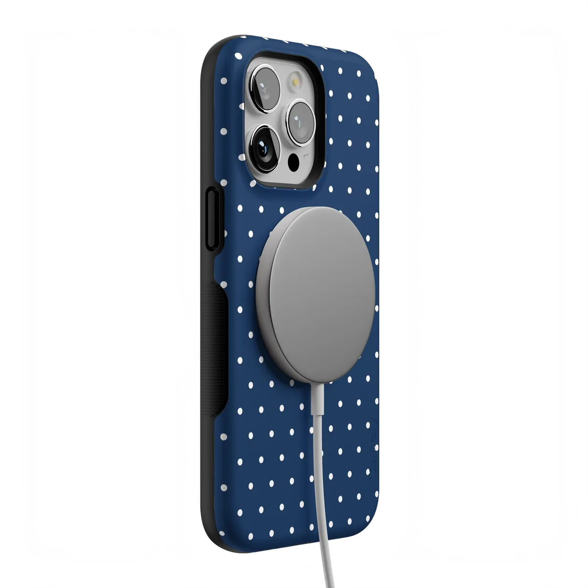 On the Dot | Navy Polka Dot Case